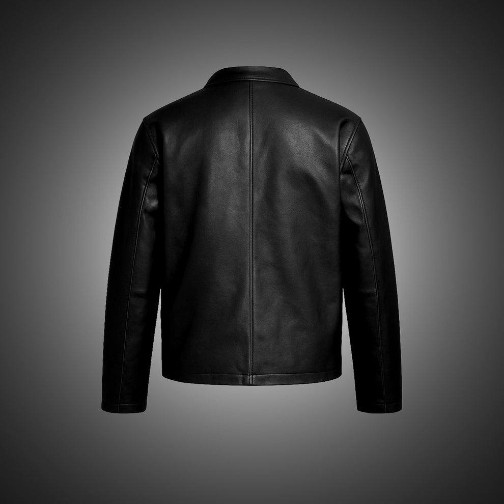 Midnight Black Leather Jacket