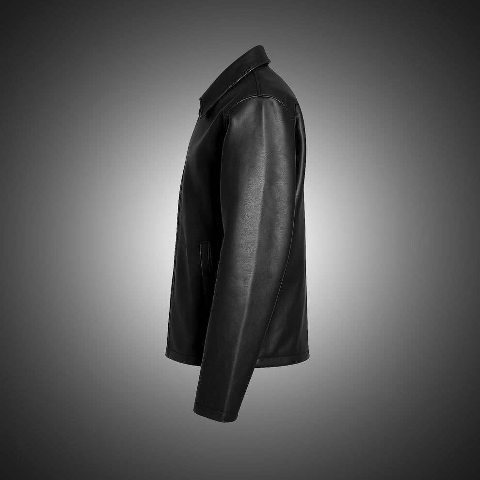 Midnight Black Leather Jacket