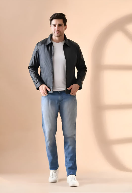 Rylin premium black Leather Jacket