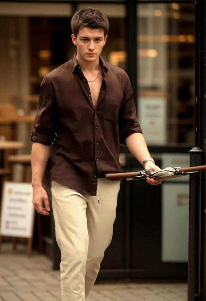 Linen-Cotton Blend Shirt