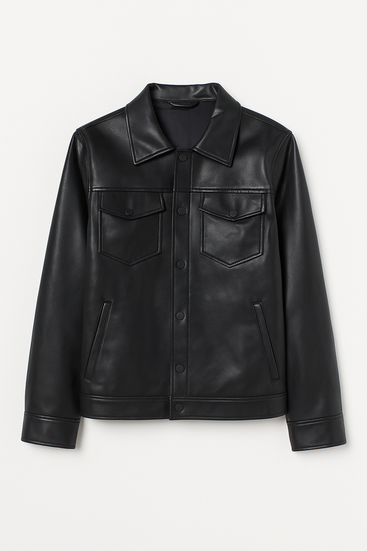 Black leather jacket