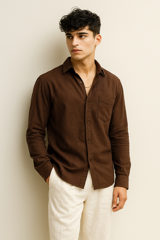 Linen-Cotton Blend Shirt