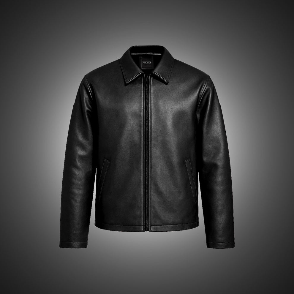 Midnight Black Leather Jacket